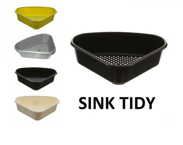 PLASTIC CORNER SINK Tidy Drainer Storage Caddy Kitchen Washing Up