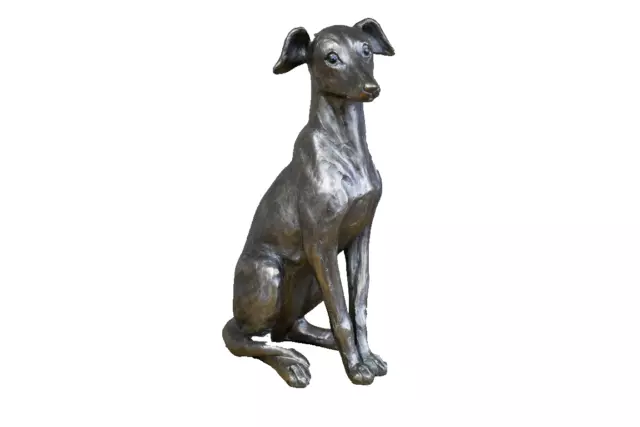 Greyhound Style Antique Silver Dog Ornament | Quirky Home Decor | Dog Lover Gift