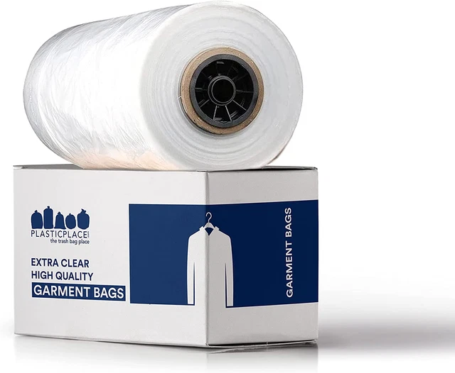 Plasticplace .65 Mil Clear Garment Bags, 21 X 7 X 54 Inch, 320 Count (Pack of 1)