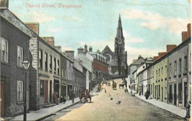 Dungannon, Co. Tyrone. Church Street by Valentine's.