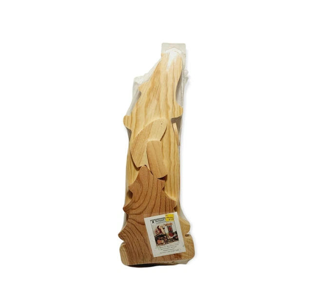 St. Nick Antigüedades Estaciones Santa Claus Madera Patrón Artesanal Provo Artesanía Nuevo EE. UU.