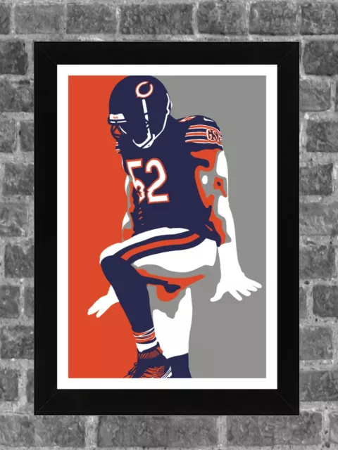 Chicago Bears Khalil Mack Portrait Sports Print Art 11x17