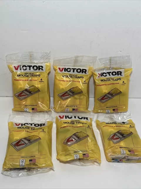 24 Victor Easy Set Reusable Wooden Mouse Mice Rat Traps ~ New