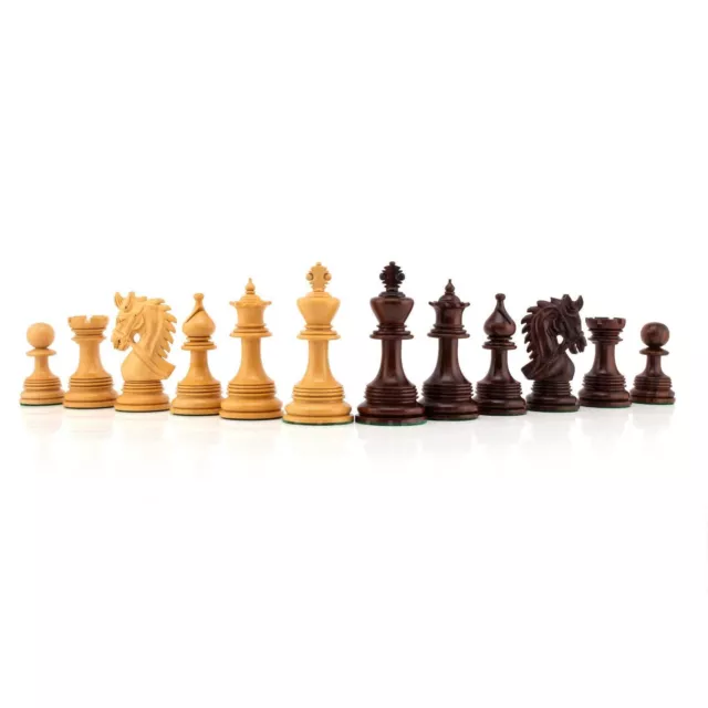 4.3" Premium Staunton Napoleon Chess Pieces Solo in palissandro - Triplo peso 2