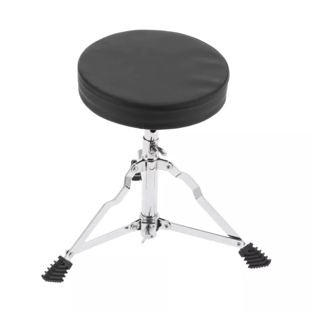 Heavy Duty Drum Throne Seat Stool Chair Black Padded Adjustable Height