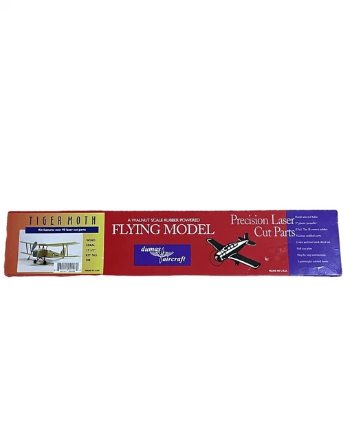 DUMAS AIRCRAFT Flying Model Kit No. 208 Tiger Moth New Sealed EUR 31,64