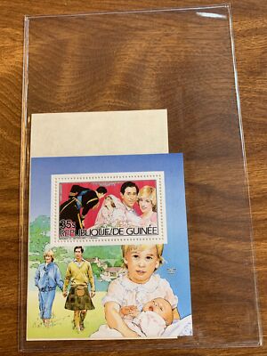 Princess Diana Royal Wedding Commemorative Stamp Sheet - William & Henry - COA