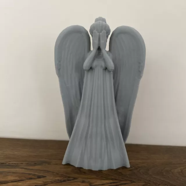Grey Weeping Angel Face covered  Topper 3D Printed 12cm