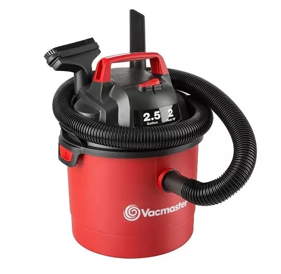 Vacmaster Vom205P 1101 Portable Wet/Dry Vacuum 2.5 Gallon 2 HP Red Open Box