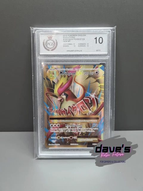 Pgs 10 - M Pidgeot Ex - Full Art - Evolutions - Pokemon - English - 105/108 Mint