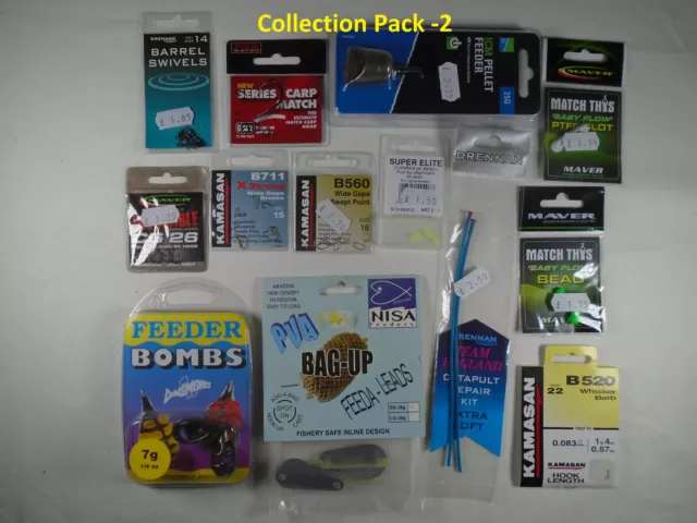 Fishing tackle packs hooks, Leger stops, Bait stops, Bushes etc All New Free P+P 3