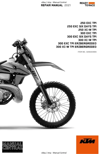 KTM 2021 - 300 EXC XC-W TPI ERZBERGRODEO  - WORKSHOP REPAIR SERVICE digital