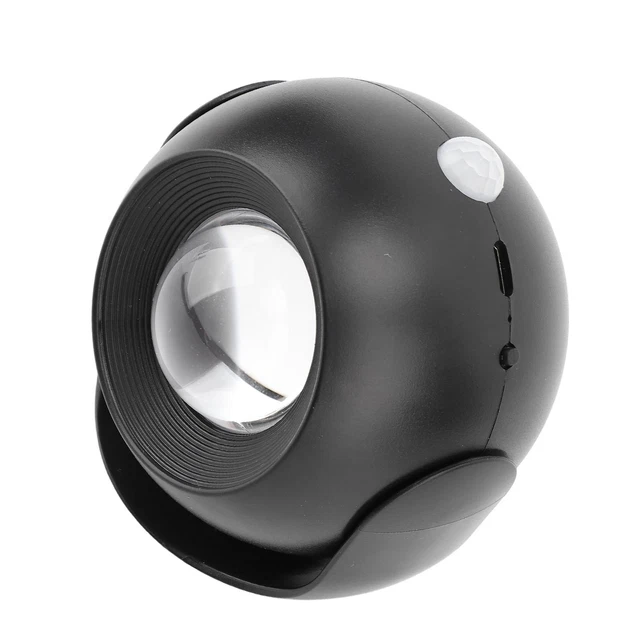 BLACK MOTION SENSOR Night Light USB Rechargeable 3 Lighting Modes ...
