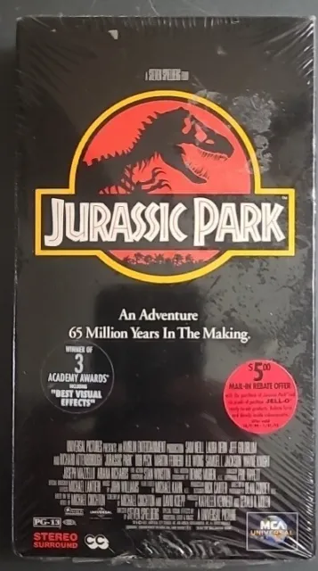 Jurassic Park Movie VHS Tape Factory Sealed NEW First Print 1993 MCA Watermark