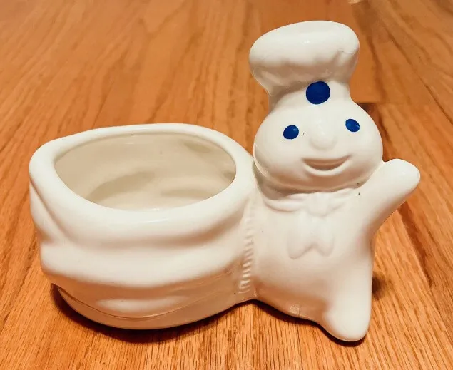 Pillsbury Doughboy Ceramic  Canister  Flour Jar Holder