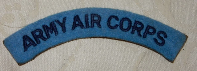 WW2 BRITISH AAC Army Air Corps Shoulder Title Patch Original Badge ...