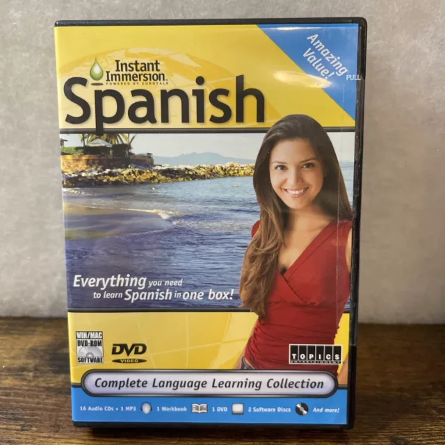 Instant Immersion Spanish Levels 1-2-3 Win/Mac CD-ROM, Set 1 Missing Workbook.