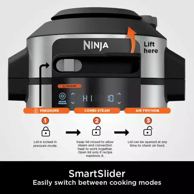 Ninja Foodi MAX 15-in-1 SmartLid Multi-Cooker - Refurbished [OL750UK] 7.5L 3