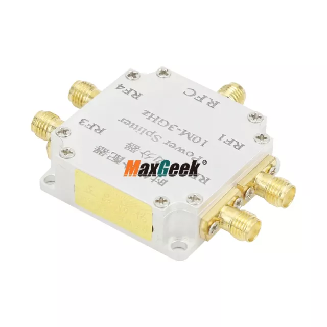 10M-3GHz RF Power Splitter Clock Distributor 1 IN 4 OUT with SMA Connector