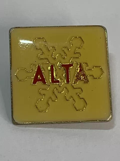 Alta Ski Resort Area Snowflake Logo Sandy Utah Vintage Lapel Pin