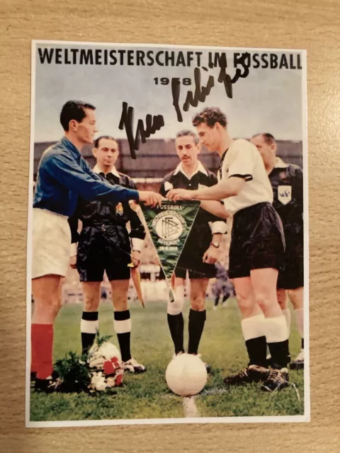 Hans Schäfer (+) 1. FC Köln WM 1954 DFB original signiertes Foto 10x15cm