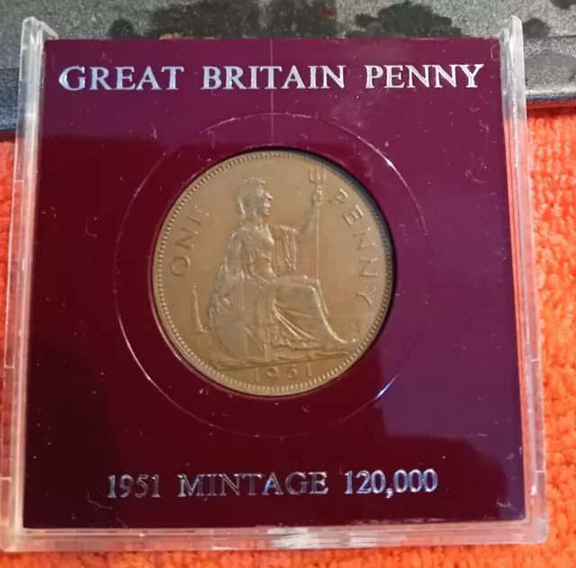 1951 Great Britain George VI  Penny KEY DATE COIN