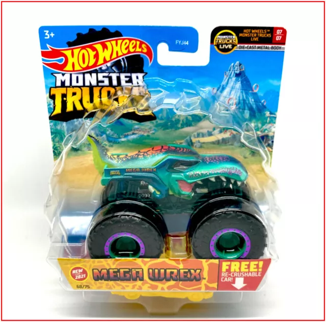 Hot Wheels - 2022 Monster Trucks Live 7/8 Mega Wrex 31/75 (BBHHG75) 