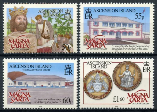 Ascension Island Stamps 2015 MNH Magna Carta Octocentenary King John 4v Set