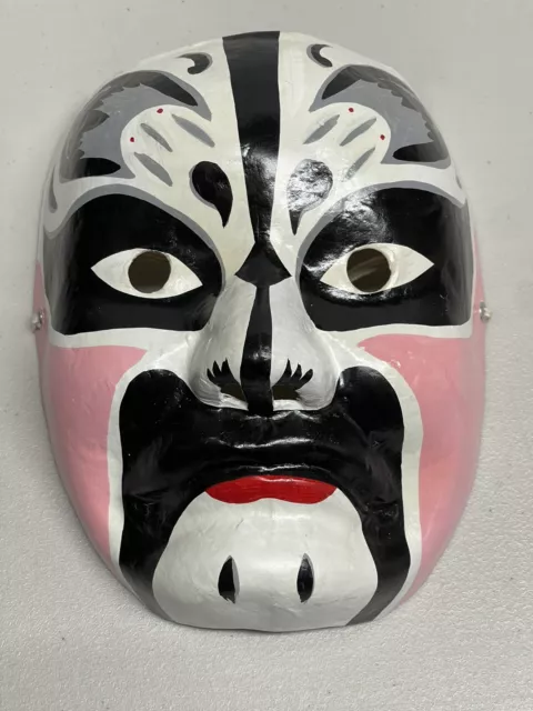 Vintage Hand Painted paper Mache Asian Chinese Costume Theater Mask China 2
