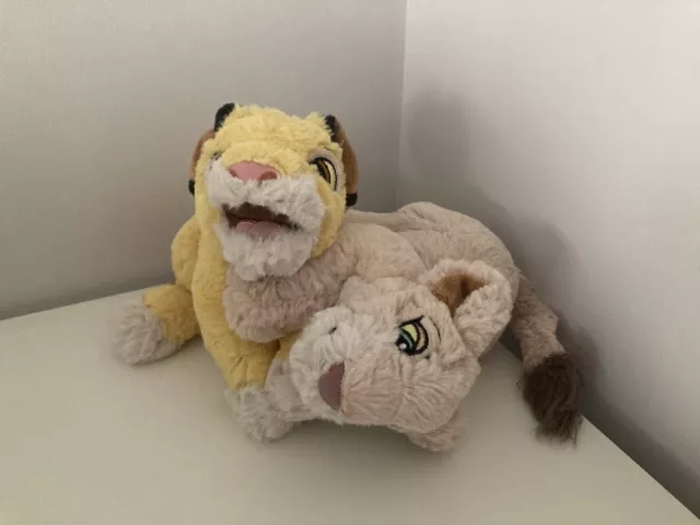 The Lion King Simba And Nala Plush Soft Toys Tumbling Fiesty Disneyland Paris