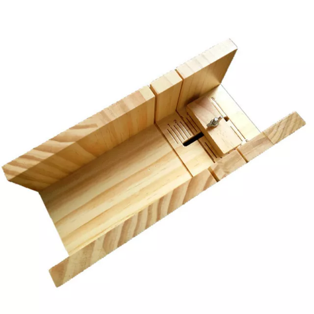 Herramienta de corte de jabón hecha a mano, dispositivo de corte de jabón ajustable de madera de goma, 6258