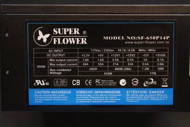Super Flower 650W (SF-650P14P) ATX Netzteil 650 Watt   #28002
