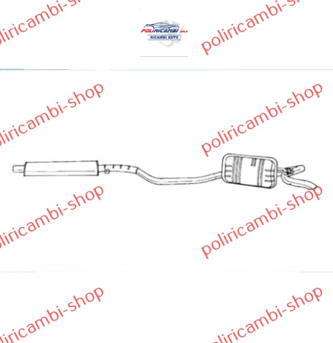 Marmitta Fiat Punto 188 1.2 16V 80 80 CV Benzina 59 KW 1999 - 2006 188 A5.000 ▷ AUTODOC - Foto 3