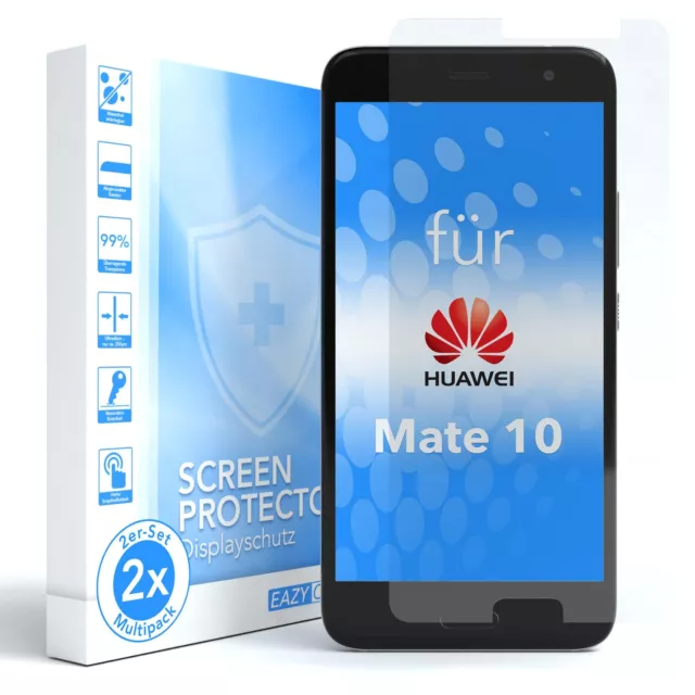 EAZY CASE 2x Verre de Protection D'Écran pour Huawei Mate 10 Dur Film 9H