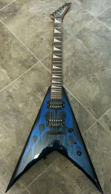 【希少】Jackson GHOST FLAMES KING V KVX10 8th Street Music - Jackson KVX10 King V Blue Ghost Flame Finish