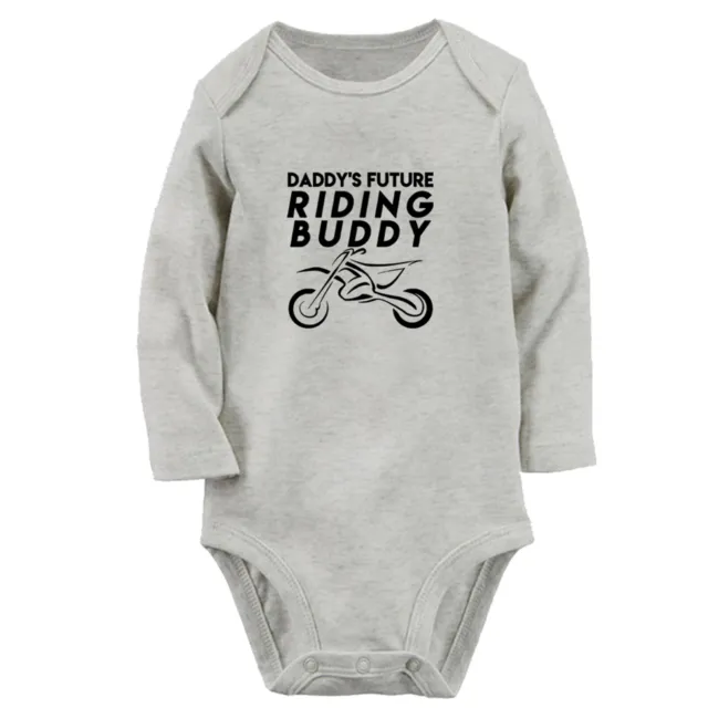 Daddy's Future Motocross Riding Buddy Baby Bodysuit Newborn Romper Infant Outfit
