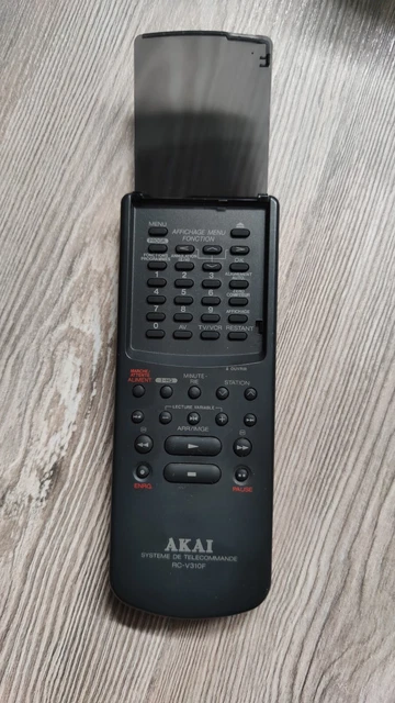 Télécommande Originale Akai RC-V250F Pour Magnétoscope VHS - Occasion, Garantie 6 Mois