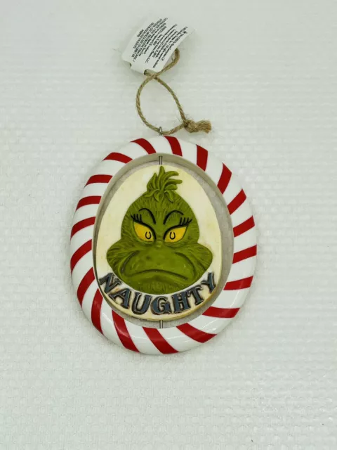 Jim Shore GRINCH ROTATING NAUGHTY NICE ORNAMENT Christmas 4.25” NEW 🎄