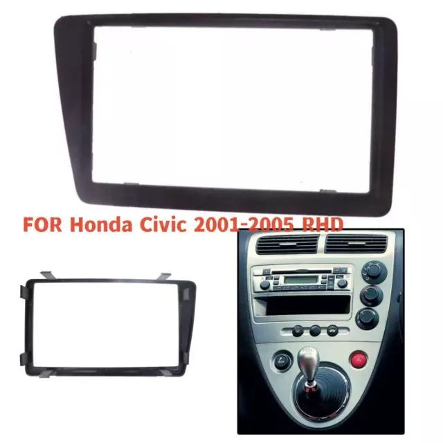 For Honda Civic 2001-2005 RHD 2DIN Frame Car Stereo Radio Fascia Panel Trim NEW