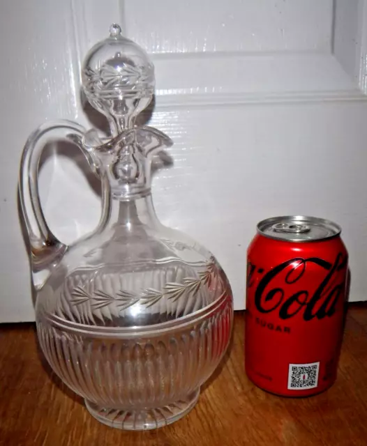 Stunning Cut Claret Jug Decanter ~ With Stopper ~ Lovely Piece ~ Excellent