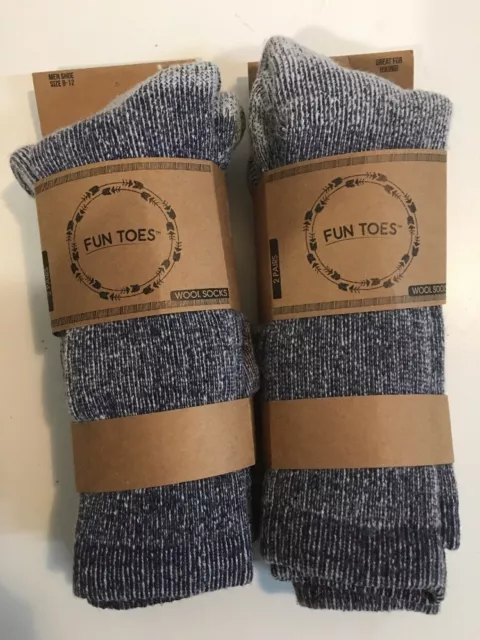 Thermal Insulated Men Prime Merino Wool Socks 4 Pack Blue Winter Ultimate Socks