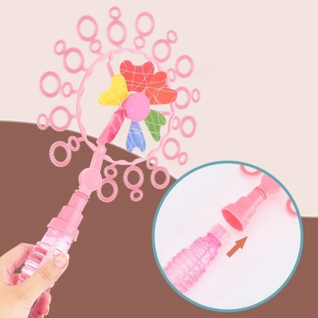 Portable Moulin à vent Pistolets à bulles Coloré Jouets Pop  Fille