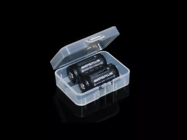 2x AmpsPlus 18350 1200mAh Battery 3.7V IMR 10A Lithium Button Rechargeable Cells