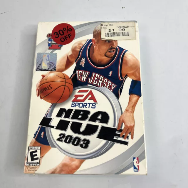 NBA Live 2003 Classics Game X PC DVD ROM New Sealed Italian English