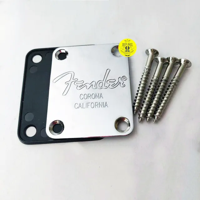 Electric Guitar Neck Plate Mit Fender Logo Screws for Fender Guitar Replacement