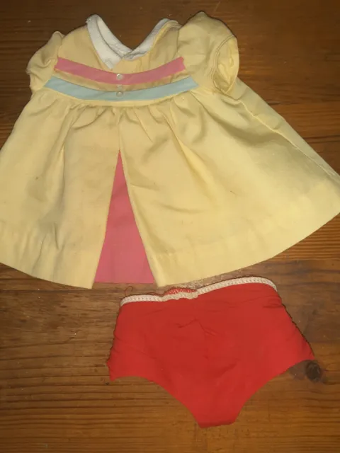 Vintage Mattel Chatty Cathy Preschool Dress  -Pastels Red Under Pants