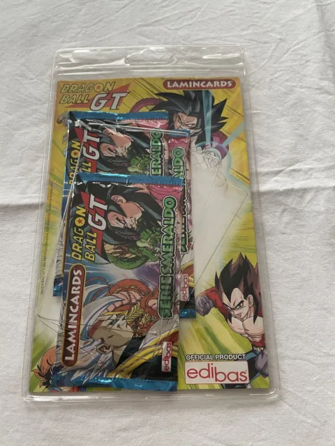 Blister con 3 BUSTINE LAMINCARDS Dragon Ball Gt Serie Smeraldo