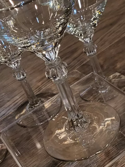 10- Libbey Glass Co Crystal Stem Cut Polished Cocktail Martini Tall Sherbert