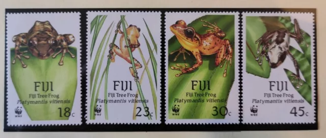 Timbre Stamp 4 Ile Fiji Y&T#587-90 Grenouille Frog Neuf**/Mnh-Mint 1988 ~E81