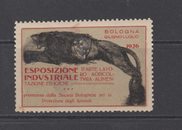 Italien/Bologna 1925 Industrieausstellung Plakat Stempel/Etikett